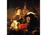 `The Prodigal Son Squanders His Inheritance` by Rembrandt. Canvas, ca. 1636. Dresden, Staatliche Kunstsammlungen Gem ldegalerie.